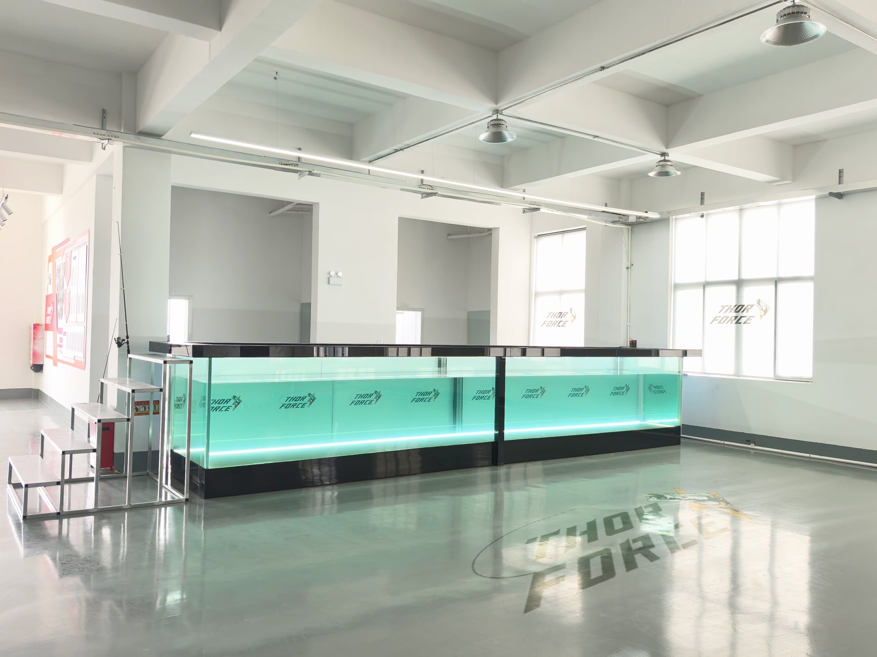 Lure swim action test in the Happyview factory